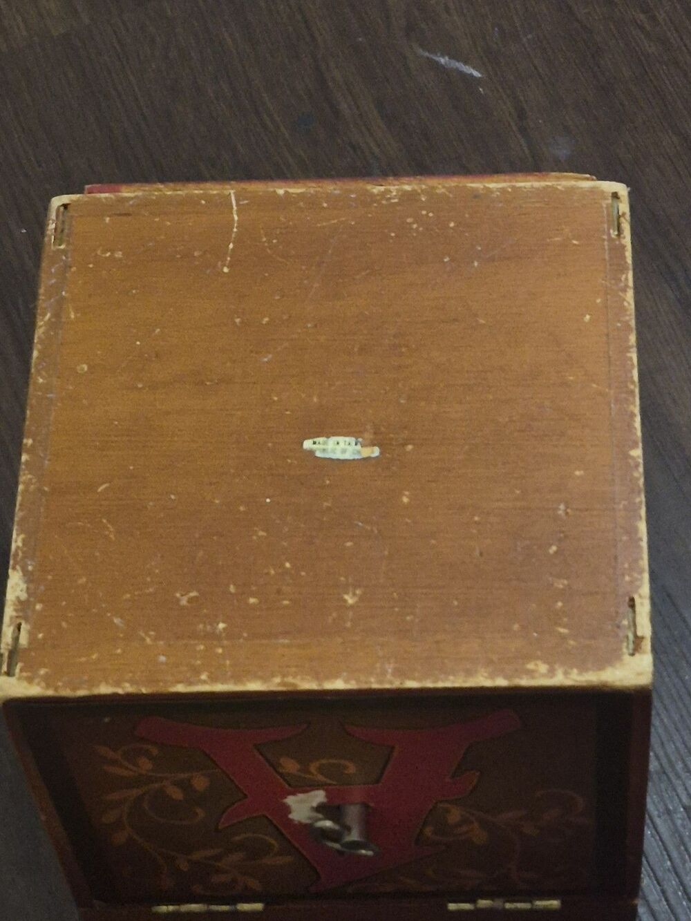 Vintage 60's Toy Musical The Sound Of Music Wooden Box Rare Puppy Teddy Bear - Picture 6 of 6